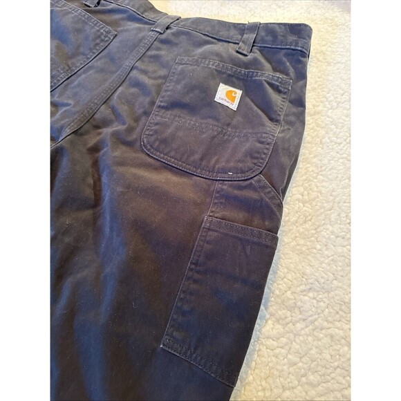 Carhartt Jeans Mens 36 Black Relaxed Fit Dark Wash Loose B324 BLK 36x34 - Picture 6 of 7